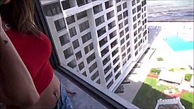 Stepmom Fucks Stepsons Hard on Beach Weekend Getaway