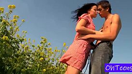 hey branislava and filip get wild with some outdoor public fun together!