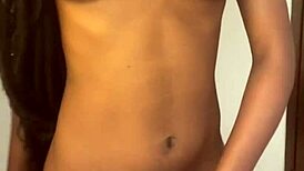 Skinny Ebony Teen Student Worships Monster Cock Hard!