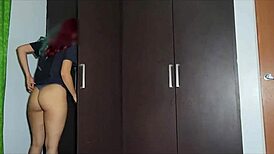 sexy stepmom fucks stepson right after work taboo creampie