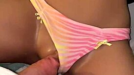athletic kingmansion doll teases with panties in cumshot sex play