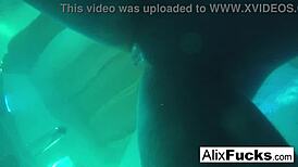underwater cam catches alix and jenna's lesbian tit fuck fun