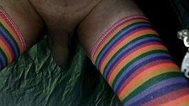 Strap-on milf pegs guy in panties till explosive orgasm