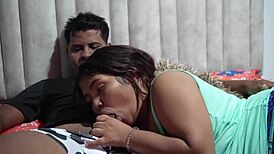 Stepsister Sucks Cock So Well in Homemade Bedroom Spanking Session Part 1