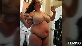 who wouldn't cum on nichole knockers' huge natural tits after fat milf homemade titfuck?