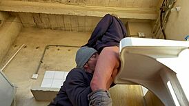 hot wife... neighbor eats my pussy in washing machine room till orgasm