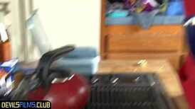 Wanna see this cute teen newbie spitroasted deep by two throbbing bbcs?