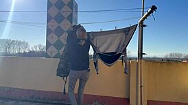 hot wife... neighbor eats my pussy in washing machine room till orgasm