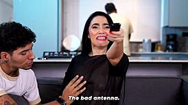 Big Ass Stepmom Craves Stepson's Cock Over Husband's Lame Dick