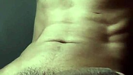 Collage guy strokes huge load at home aching for daddy's touch