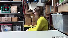 big tits blonde teen spreads wide on desk for african cock cowgirl ram