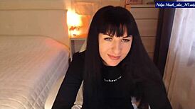 Helga Muah Rips Clothes Off In Sexy Stockings Striptease Vibing Pussy