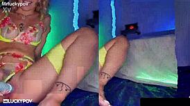 Chanel Camryn gags choking on cock facefucked deepthroat before crazy doggystyle asslick cum