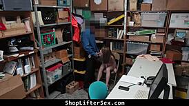 caucasian teen shoplifter caught stealing! 🚔🍑