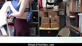 shoplifter fucked rough by cop after clothes rip