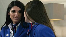 Zariah Aura Pounds Hazel Moore's Hairy Pussy with Shemale Cock Licking Frenzy!