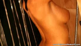 brunette indian milf girlfriend cleanses her erotic oriental body solo in high def