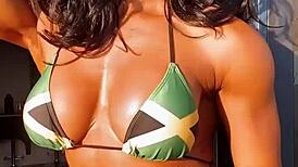 Erotic Muscle Babe FBB 27 Flexes Her Powerful Hot Female Physique