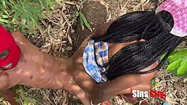 Horny Girl Craves Big Black Cock Outdoors