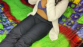 INDIAN GIRL FINGERS PUSSY RIGHT AFTER WORK HOT QUICKIE!