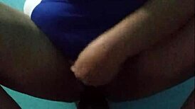 Rich Latina Blonde Masturbates Vagina with Bottle, Juices Flow