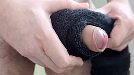 Massive cumshot explodes all over this towel!