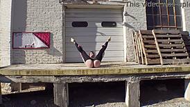 hey 43yo slut, flash that huge ass walking docks in buttless pants