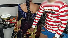 shaved mature indian ass pounded doggystyle in kitchen like never before