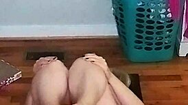 my hot mature body bends into morning yoga poses all sweaty and flexible