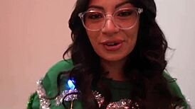 big titty latina coworker rides me hard at christmas office party all hear moans