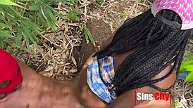 Horny Girl Craves Big Black Cock Outdoors