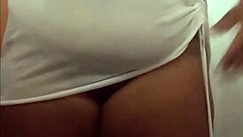 chubby brazilian bbw strips showing huge natural tits and fat big ass