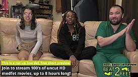 Giggles rubs feet on giant beach rock