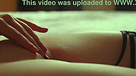 Muscular babe spreads tight pussy lips in hotel room for fucking