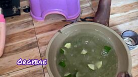 wanna watch this ebony milf tease her wet pussy during seductive pedicure?