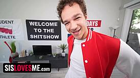 college girl tests creampie with ebony monster cock deepthroat in uniform thong panties