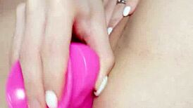 this horny petite slut grabs her toys for homemade solo stretching her tight pink pussy and ass wide