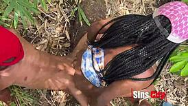 Horny Girl Craves Big Black Cock Outdoors