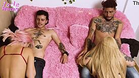 my first steamy latina foursome orgy with monster cocks and big tits