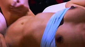 shy petite latina college student seduces roommate's boyfriend on couch