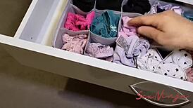 stepmom busts me sniffing panties then demands my cock inside her