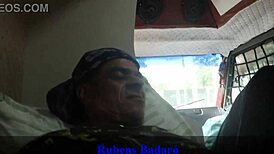 old stud's huge cock wrecks tiny granny's pussy inside rolling motorhome