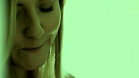 Classy euro model babe teases with solo fingering in glamorous erotic display