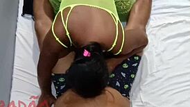 Preta latina bbw hairy tits ripped clothes anal cum ass dripping massage