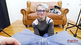 Raven rims ass while teasing juicy cock milk