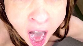 omg busty brit milf gulps down endless cum loads 😍💦