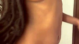 Skinny Ebony Teen Student Worships Monster Cock Hard!