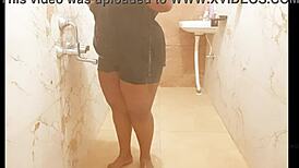 Myanmar milf soaps up sexy body in steamy shower tease