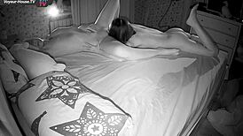 Lesbian couple fingers pussies licks clits kisses passionately orgasms in dark room