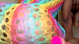 Hawt big booty ebony bitch rides rough bbc bareback to sloppy creampie